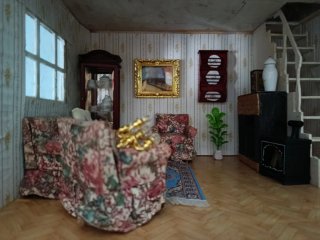 Casa de muñecas amueblada