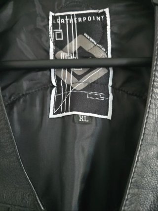 Chaleco de cuero XL con parches