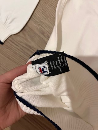 Maglioncino Fila Bianco Scollo a V Vintage