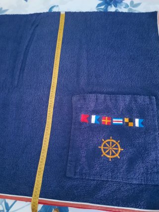 Toalla de playa con bolsillo náutico, marca Luna
