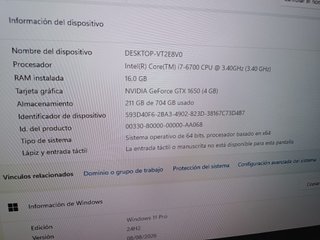 PC Gaming , Core I7 , 16GB DDR4, GTX 1650