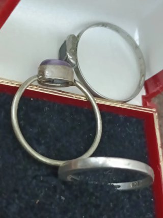 Conjunto de 3 Anillos Plata