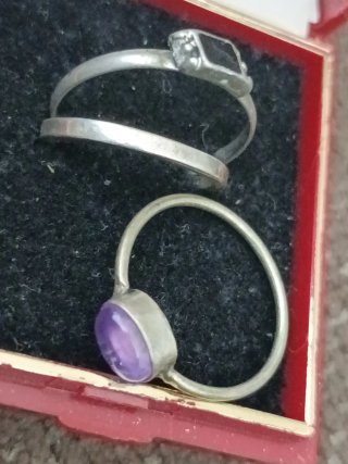 Conjunto de 3 Anillos Plata