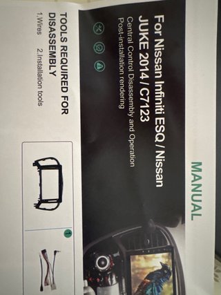 Marco y cables para pantalla Android 9”Nissan Juke