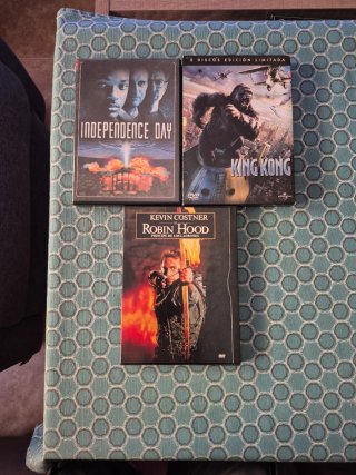Pack 3 Películas DVD: Independence Day, King Kong,