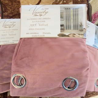 4 Tende Velluto Rosa Vanity 140x270cm.