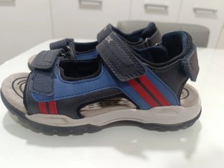 Sandalias Geox niño azul y gris