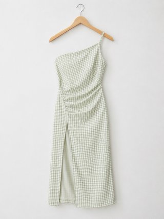 Vestido Pull&Bear cuadros verde