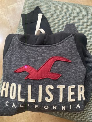 Sudadera Hollister Gris y Negra