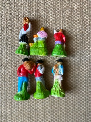 Lote 6 Figuras Cerâmica Presépio