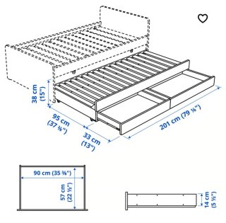 Cama nido Slakt 90x200. Todo completo con cajones.