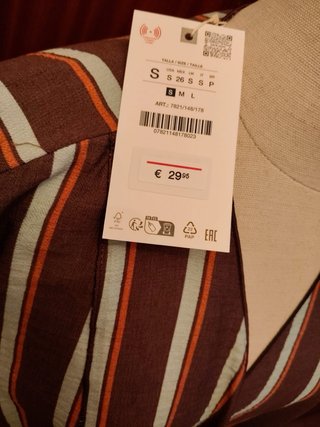Camisa manga larga rayas marrones