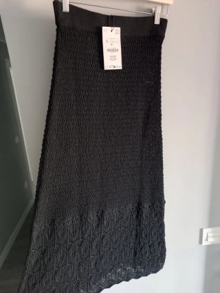 Falda larga negra talla S
