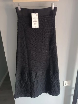 Falda larga negra talla S