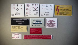 Pegatinas Mercedes W116 Vano Motor