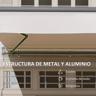 Toldo retráctil manual beige