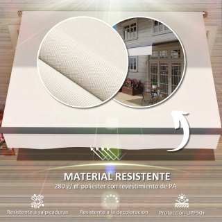 Toldo retráctil manual beige