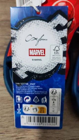 Sandalias Spiderman Niños Azul Rojo