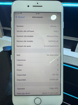 iPhone 8 Plus 256GB Blanco