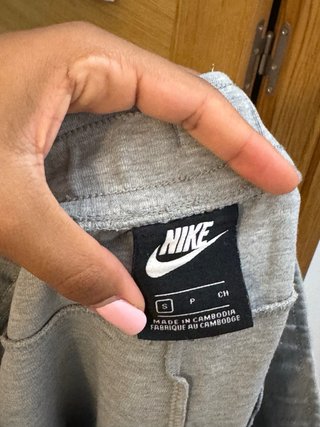 Nike Pantalones Cortos Forro Polar Gris