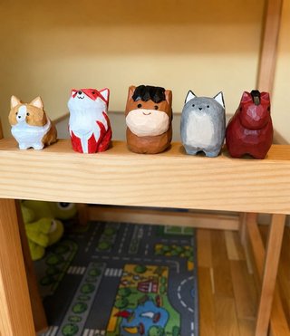 Figuras de madera animales (5 uds)