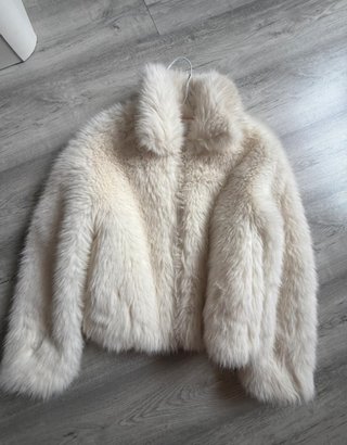 Abrigo pelo Bershka beige Talla M