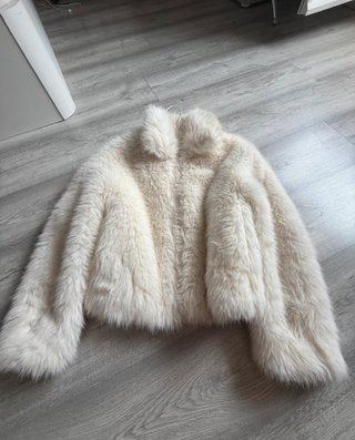 Abrigo pelo Bershka beige Talla M