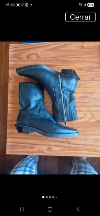 Botines cowboy negros Zara