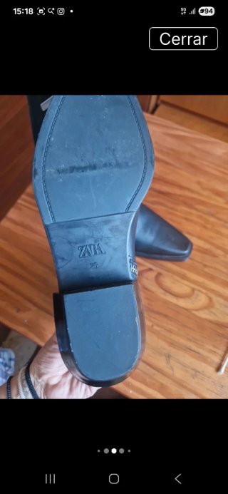 Botines cowboy negros Zara