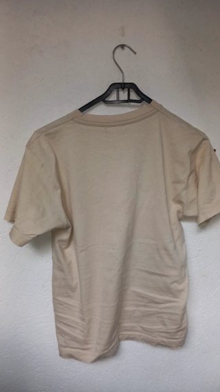 Maglietta beige con stampa bianca
