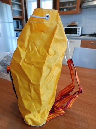 Zaino Pieghevole Nuovo Blu e Giallo