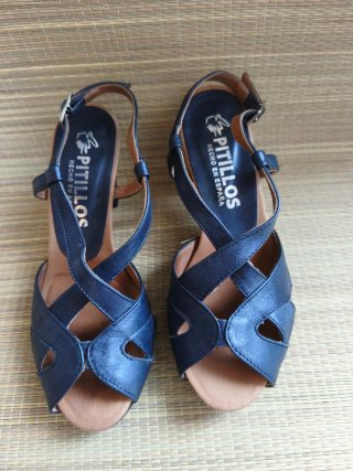 Sandali Pitillos Pelle Blu Navy Tg 35