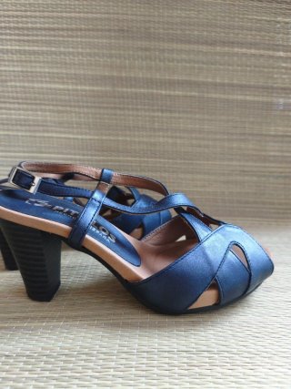 Sandali Pitillos Pelle Blu Navy Tg 35