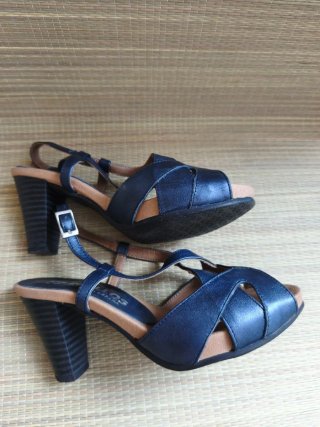 Sandali Pitillos Pelle Blu Navy Tg 35