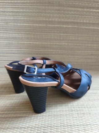 Sandali Pitillos Pelle Blu Navy Tg 35