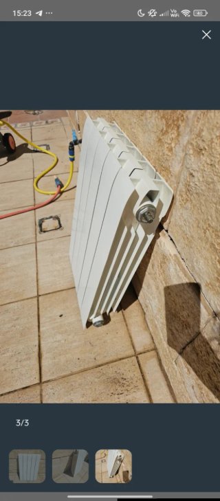 Radiador blanco de metal
