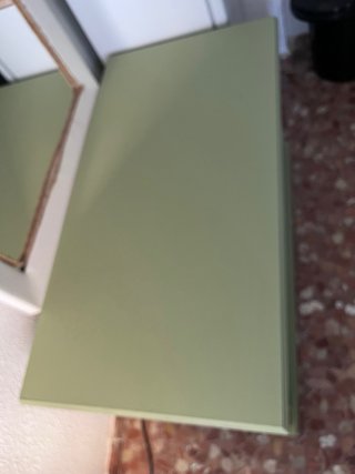 Baúl de madera maciza verde