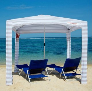 Toldo Playa CoolCabanas Rayas Beige/Blanco
