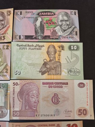 Lotes de Billetes de África.