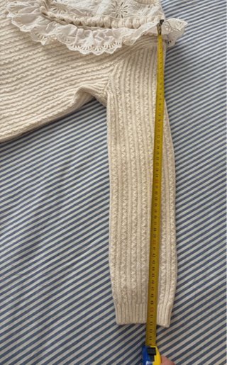 Jersey Sézane crudo bordados Talla S