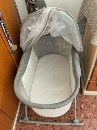 Mini Cuna Plegable con Colchón Blanco
