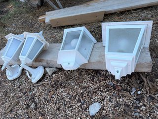 Lote 4 Apliques Luz Exterior Blanco