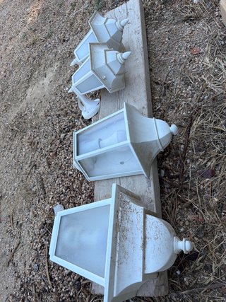 Lote 4 Apliques Luz Exterior Blanco
