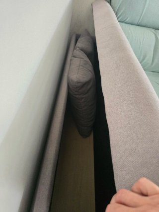 Sofá chaiselong gris tela