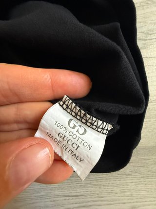 Camiseta Gucci Negra Abejas y Raya Verde