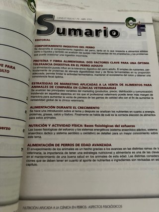 Revista veterinaria sobre nutrición
