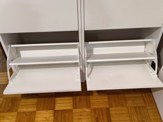 Zapatero blanco de madera