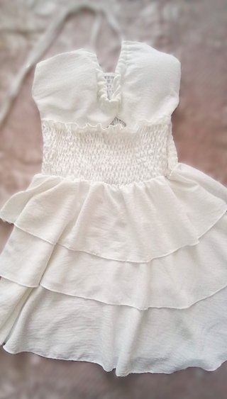 Mini abito Boho Chic bianco