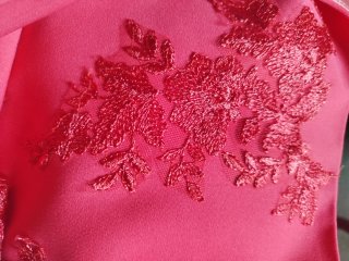 Vestido fiesta/madrina . Ana Torres, color coral.