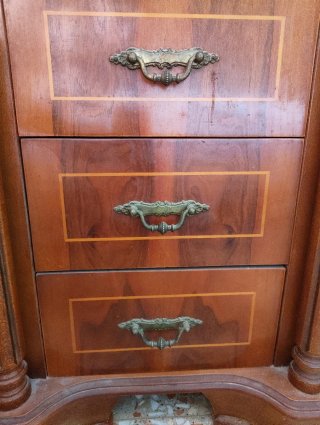 Mueble Bar Vintage Madera y Cristal